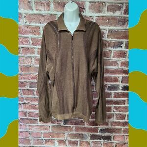 Umberto Bilancioni Cardigan XL | Vintage Italian Knit Brown Sweater Quiet Luxury